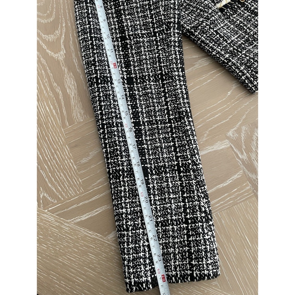 Sugarlips Black & White‎ Tweed Blazer with Braided Trim - Picture 9 of 13